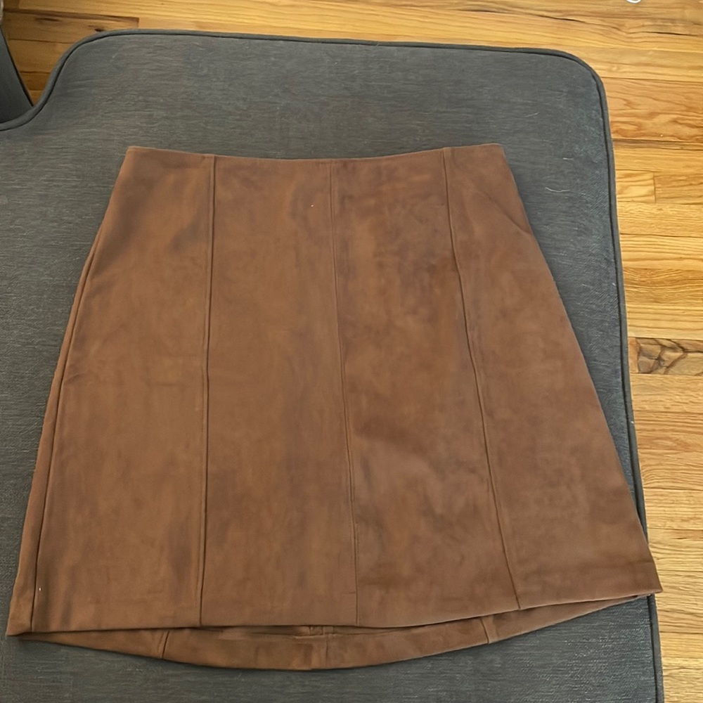 Abercrombie & Fitch | M | Brown | Vegan Suede Mini Skirt | SKU: 648766877